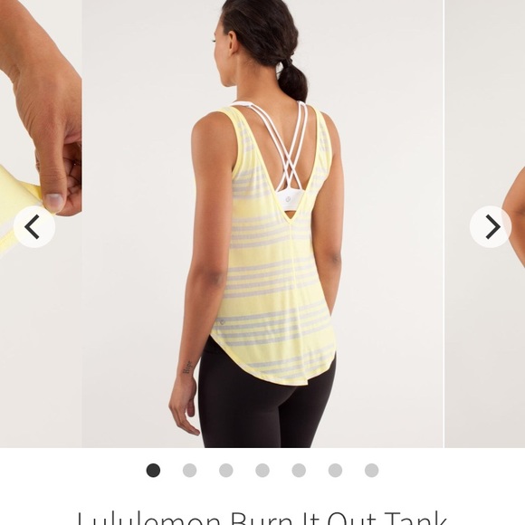 Lululemon Burn It Out Tank Ocean Stripe Size 8 - Picture 4 of 8
